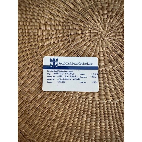 Vintage 1987 Royal Caribbean Nordic Prince Cruise Card - Picture 1 of 7